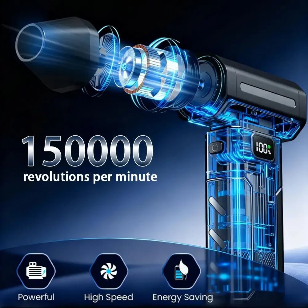 X8 Brushless Turbo Jet Blower | 150,000 RPM Rechargeable Electric Air Duster - Snobex